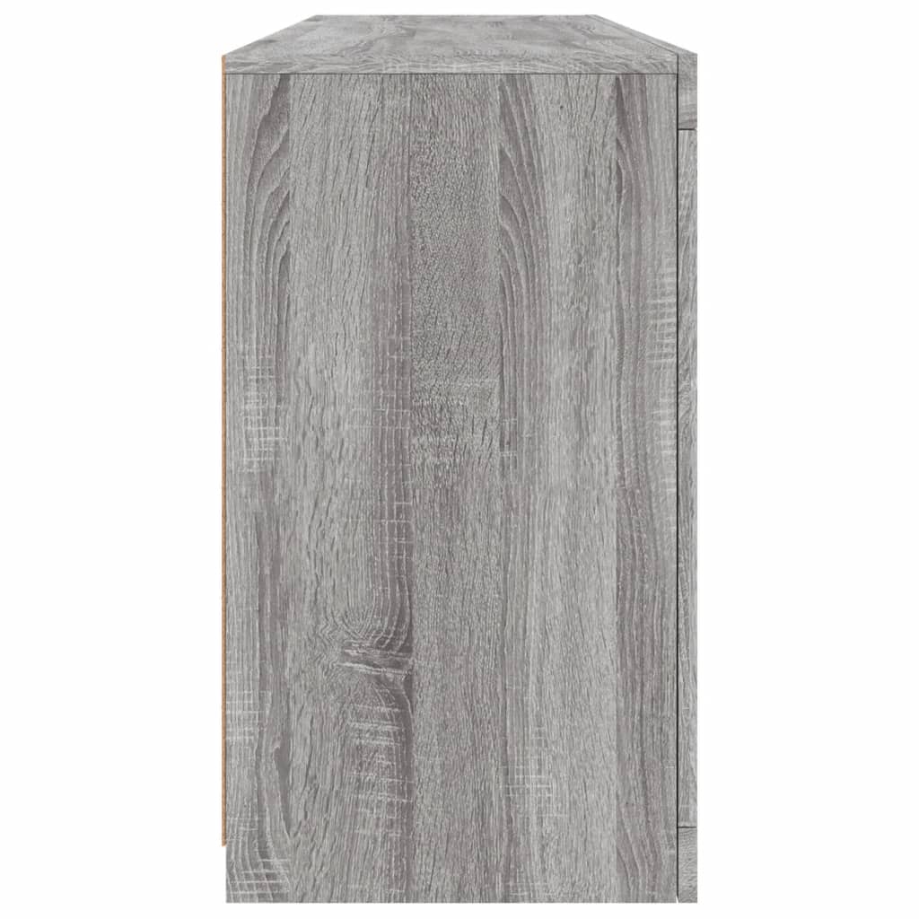 vidaXL Dressoir met LED-verlichting 163x37x67 cm wit