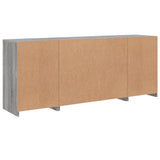 vidaXL Dressoir met LED-verlichting 163x37x67 cm wit