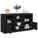 vidaXL Dressoir met LED-verlichting 123x37x67 cm wit