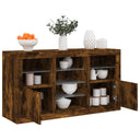 vidaXL Dressoir met LED-verlichting 123x37x67 cm wit