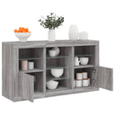 vidaXL Dressoir met LED-verlichting 123x37x67 cm wit