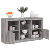 vidaXL Dressoir met LED-verlichting 123x37x67 cm wit