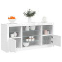 vidaXL Sideboard with LED lights 142.5x37x67 cm white