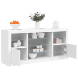vidaXL Sideboard with LED lights 142.5x37x67 cm white