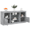 vidaXL Sideboard with LED lights 142.5x37x67 cm white