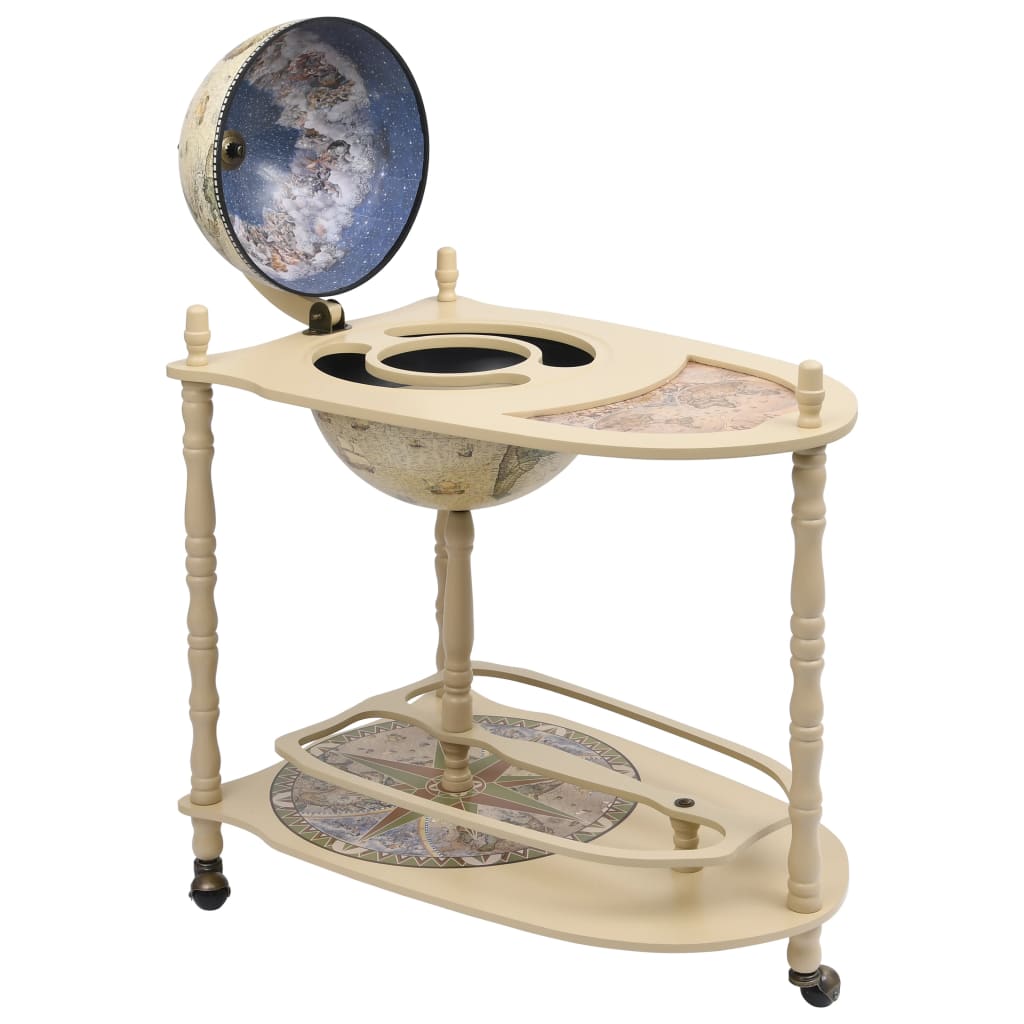 vidaXL Freestanding Globe Bar Eucalyptus Wood