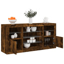 vidaXL Sideboard with LED lights 142.5x37x67 cm white