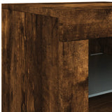 vidaXL Sideboard with LED lights 142.5x37x67 cm white