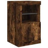 vidaXL Sideboard with LED lights 142.5x37x67 cm white