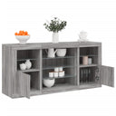 vidaXL Sideboard with LED lights 142.5x37x67 cm white