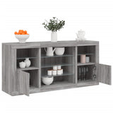 vidaXL Sideboard with LED lights 142.5x37x67 cm white
