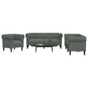 vidaXL 3-piece Lounge Set fabric light grey