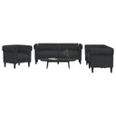 vidaXL 3-piece Lounge Set fabric light grey