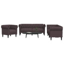 vidaXL 3-piece Lounge Set fabric light grey