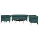 vidaXL 3-piece Lounge Set fabric light grey