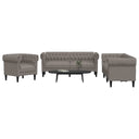 vidaXL 3-piece Lounge Set fabric light grey
