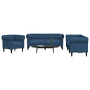 vidaXL 3-piece Lounge Set fabric light grey