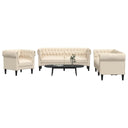 vidaXL 3-piece Lounge Set fabric light grey