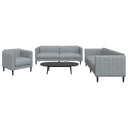 vidaXL 3-delige Loungeset stof lichtgrijs
