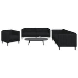 vidaXL 3-piece Lounge Set fabric light grey