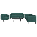 vidaXL 3-piece Lounge Set fabric light grey