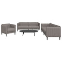 vidaXL 3-delige Loungeset stof lichtgrijs