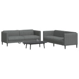 vidaXL 3-piece Lounge Set fabric light grey