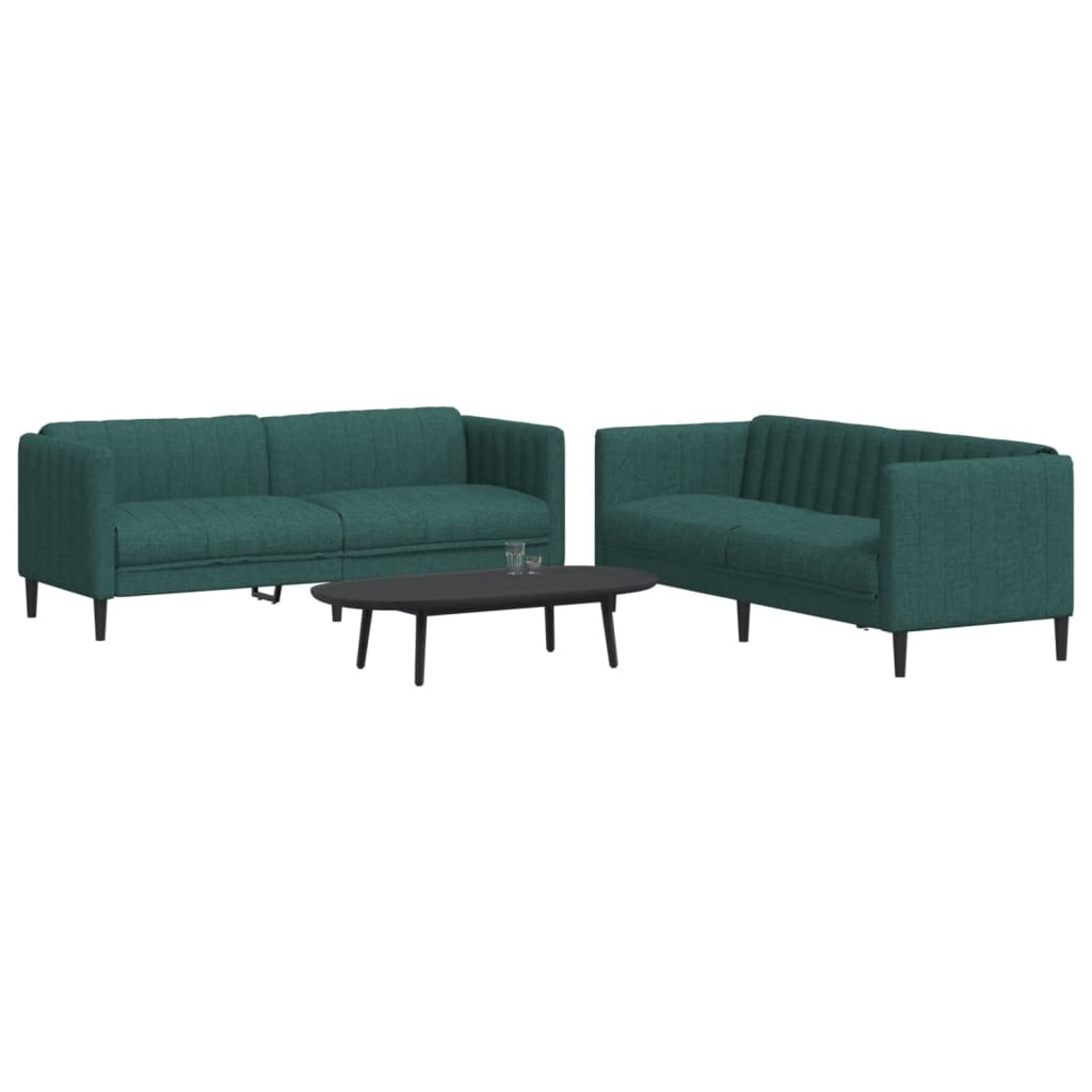 vidaXL 3-piece Lounge Set fabric light grey