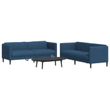 vidaXL 3-piece Lounge Set fabric light grey