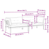 vidaXL Garden Corner Sofas 2 pcs with cushions solid acacia wood