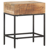 vidaXL Bijzettafel 40x30x50 cm massief ruw mangohout