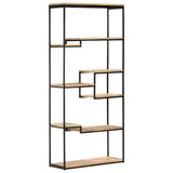 vidaXL Boekenkast 80x30x180 cm ruw mangohout