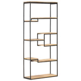 vidaXL Boekenkast 80x30x180 cm ruw mangohout