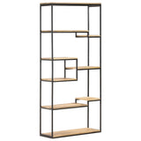 vidaXL Boekenkast 80x30x180 cm ruw mangohout