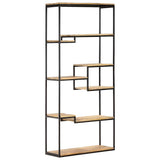 vidaXL Boekenkast 80x30x180 cm ruw mangohout
