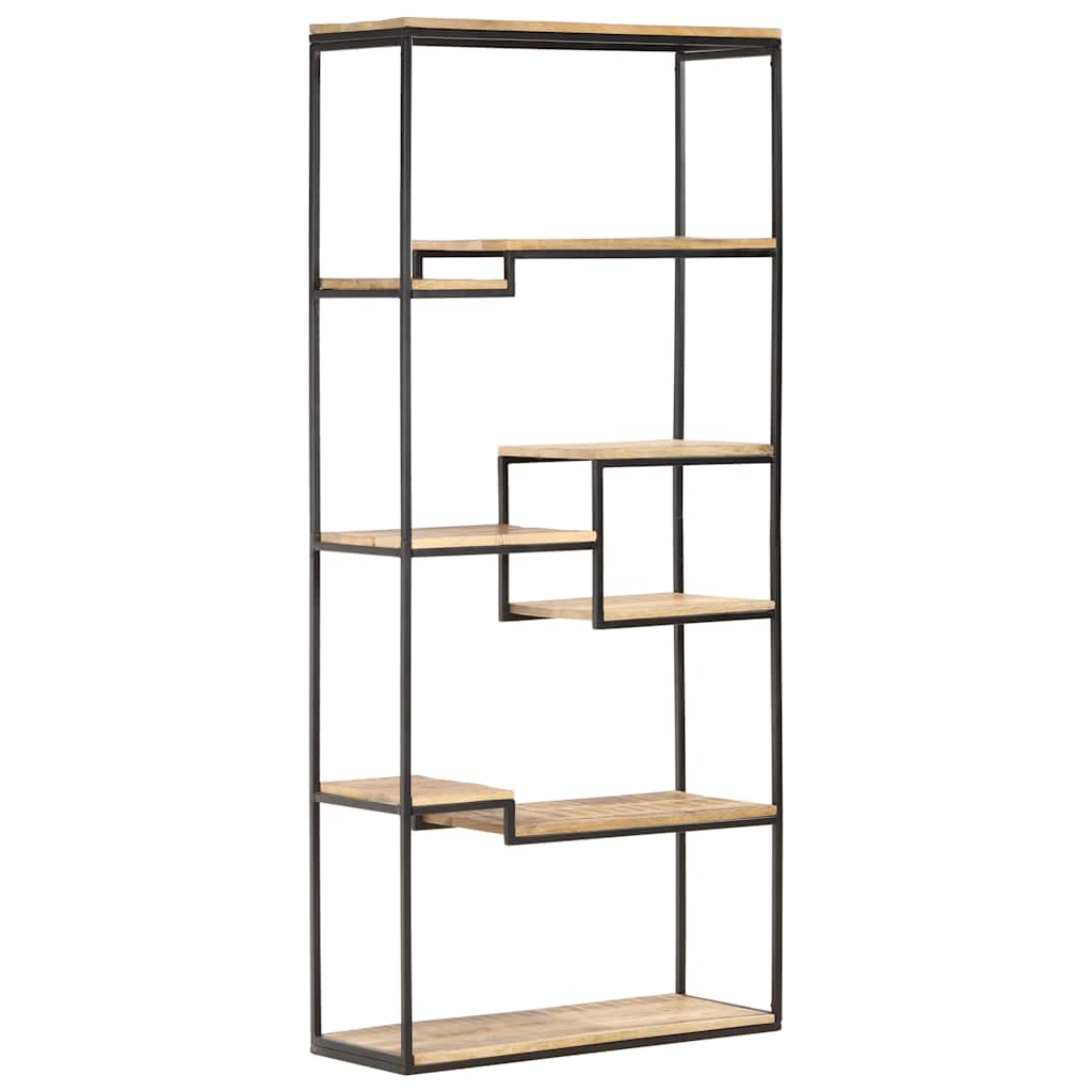 vidaXL Boekenkast 80x30x180 cm ruw mangohout