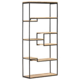 vidaXL Boekenkast 80x30x180 cm ruw mangohout