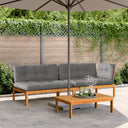 vidaXL 3-piece Pallet Lounge Set with Cushions Solid Acacia Wood