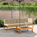 vidaXL 3-piece Pallet Lounge Set with Cushions Solid Acacia Wood