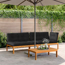 vidaXL 3-piece Pallet Lounge Set with Cushions Solid Acacia Wood
