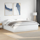vidaXL Cadre de lit massif blanc 200x200 cm