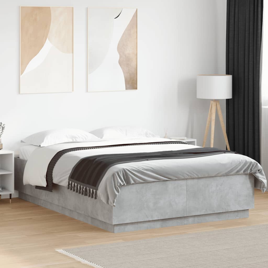 vidaXL Bedframe massief hout wit 200x200 cm