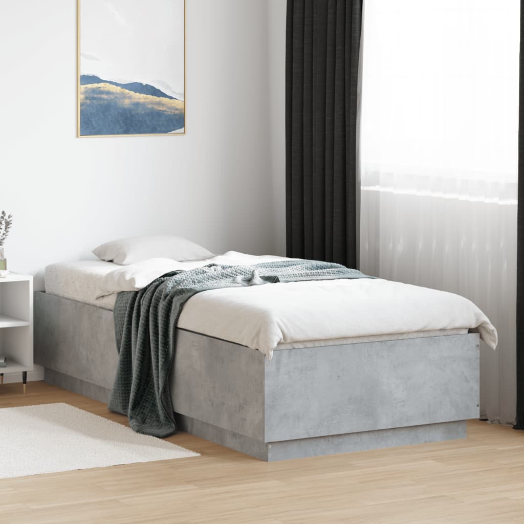 vidaXL Bedframe massief hout wit 200x200 cm