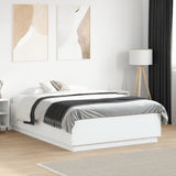 vidaXL Bedframe massief hout wit 200x200 cm