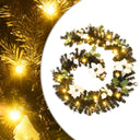 vidaXL Collier de serrage avec lampes LED 2,7 m PVC vert