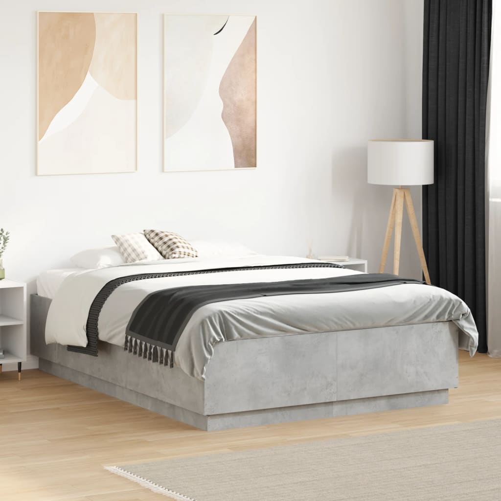 vidaXL Bedframe massief hout wit 200x200 cm