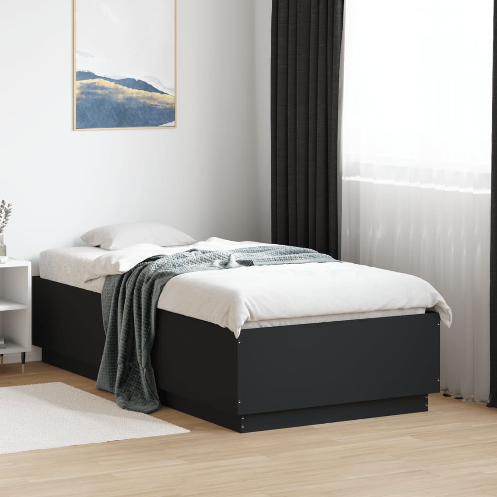 vidaXL Bedframe massief hout wit 200x200 cm