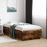 vidaXL Bedframe massief hout wit 200x200 cm