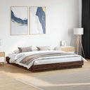 vidaXL Cadre de lit avec éclairage LED blanc 200x200 cm