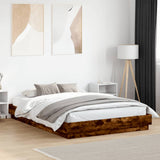 vidaXL Bedframe met LED-verlichting wit 200x200 cm